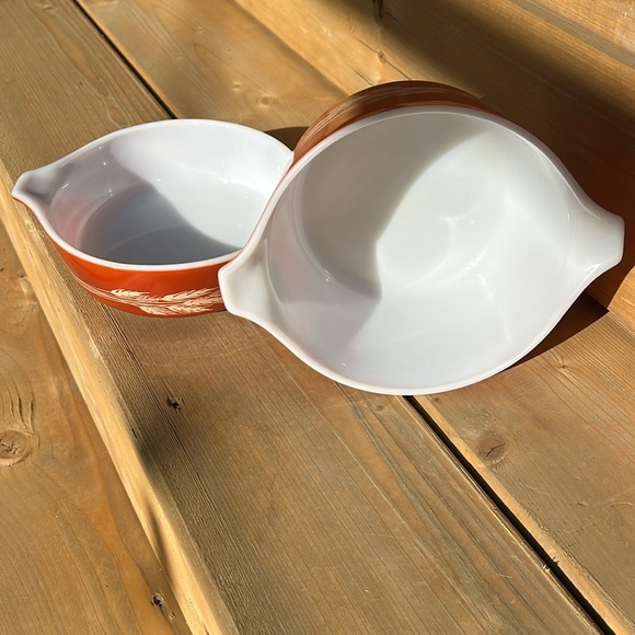 1L & 500ml Vintage Autumn Harvest Wheat Pyrex - Picture 4 of 10